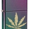 Zippo Iridescent Marijuana Leaf