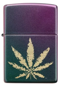 Zippo Iridescent Marijuana Leaf 14 Zippo Iridescent Marijuana Leaf -Zippo 49185 Z SP Lighter 49146 PT01