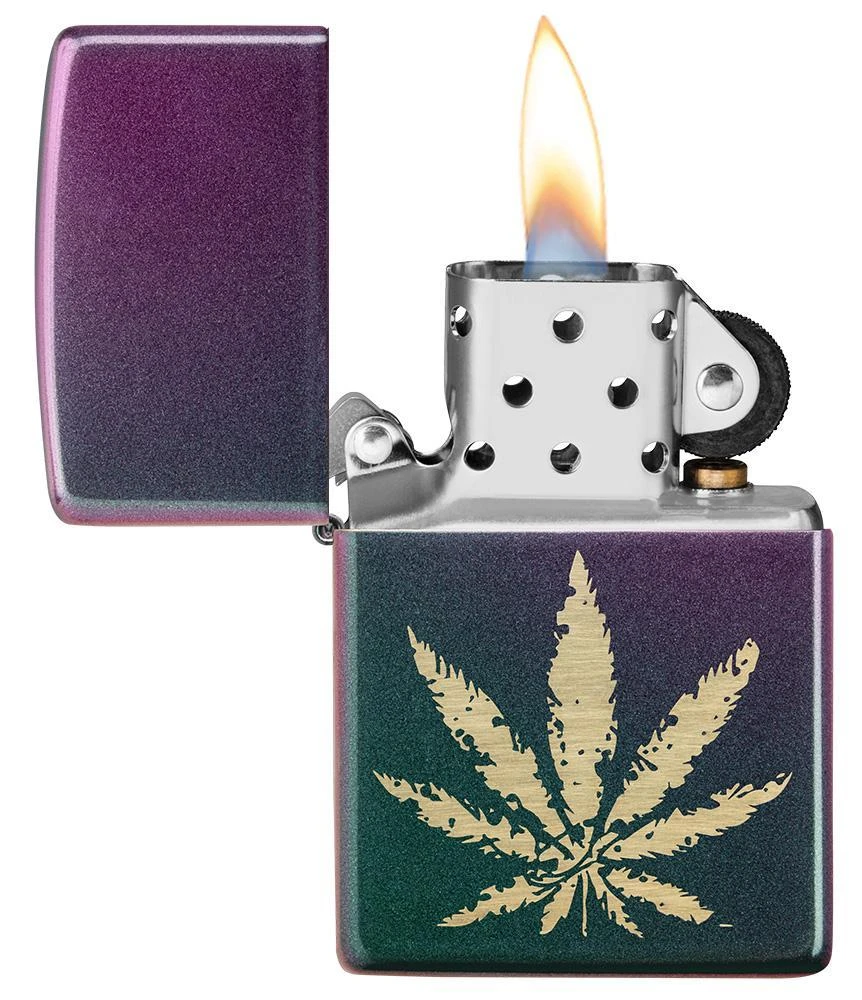 Zippo Iridescent Marijuana Leaf 5 Zippo Iridescent Marijuana Leaf - Image 3