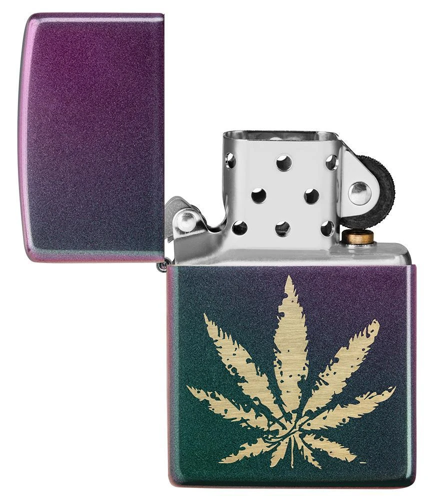 Zippo Iridescent Marijuana Leaf 9 Zippo Iridescent Marijuana Leaf - Image 7
