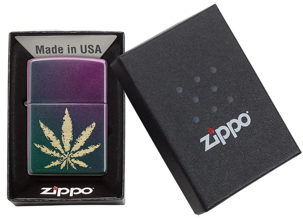 Zippo Iridescent Marijuana Leaf 7 Zippo Iridescent Marijuana Leaf - Image 5