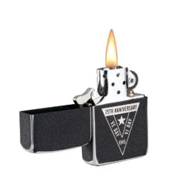 Zippo VE/VJ 75th Anniversary Collectible -Zippo 49264 Z SP Lighter 1941 Steel Black Crackle PT11