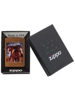 Vintage Horses Zippo Lighter In Toffee 60003301 -Zippo 60003301 3 zippo 1