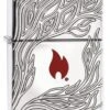 Zippo Flame Zippo Lighter In Armor Polished Chrome 60003416 -Zippo 60003416 zippo 1
