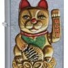 Maneki-Neko Lucky Cat Zippo Lighter In Street Chrome 60003504 2 Maneki-Neko Lucky Cat Zippo Lighter In Street Chrome 60003504 -Zippo 60003504 zippo 1