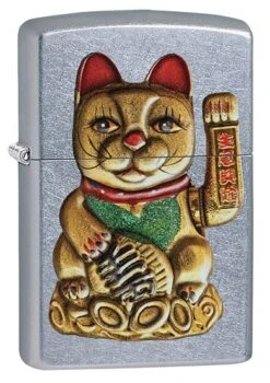 Zippo 30 Maneki-Neko Lucky Cat Zippo Lighter In Street Chrome 60003504