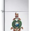 Royal Marines Crest Zippo Lighter In Polished Chrome 60003644