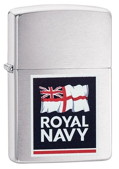 Royal Navy Logo Zippo Lighter In Brushed Chrome 60003645 3 Royal Navy Logo Zippo Lighter In Brushed Chrome 60003645