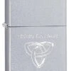 Trinity Love Knot Zippo Lighter In Satin Chrome 60003653