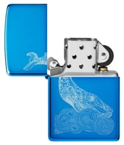 Zippo Whale Design -Zippo MP403922 Z CP Lighter 20446 PT03