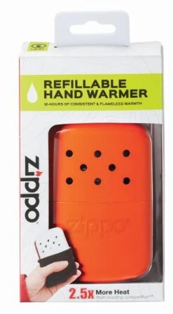 Zippo 12-Hour Blaze Orange Refillable Hand Warmer -Zippo Orange package