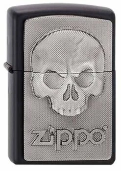 Phantom Skull Emblem Zippo Lighter - Matte Black 2003546