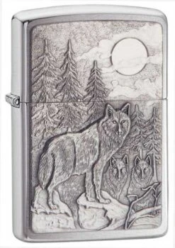 Zippo 28 Timberwolves Brushed Chrome Zippo Lighter 20855