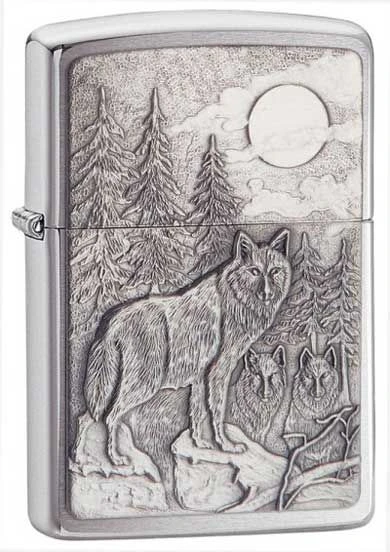 Timberwolves Brushed Chrome Zippo Lighter 20855 3 Timberwolves Brushed Chrome Zippo Lighter 20855