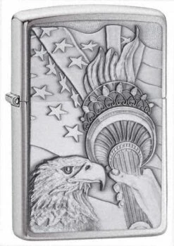 Something Patriotic Chrome Zippo Lighter 20895