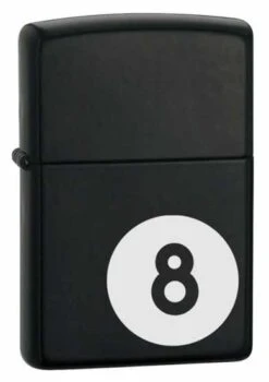 8 Ball Matte Black Zippo Lighter 28432