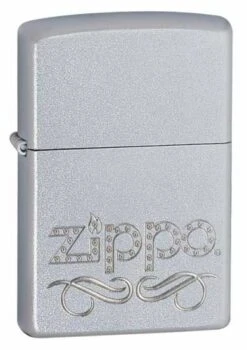 Zippo Scroll Satin Chrome Zippo Lighter 24335