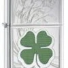 Four Leaf Clover Thumbprint Zippo Lighter 24699 -Zippo httpwww.thelightershop.co .ukimages24699 zippo 1