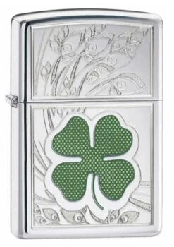 Four Leaf Clover Thumbprint Zippo Lighter 24699