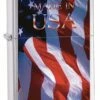 Made In USA Brushed Chrome Zippo Lighter