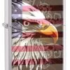 Eagle Flag Zippo Lighter In Brushed Chrome 28652 -Zippo httpwww.thelightershop.co .ukimages28652 zippo 1
