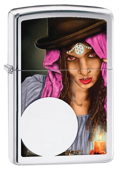 Fortune Teller Zippo Lighter In Polished Chrome 28656 3 Fortune Teller Zippo Lighter In Polished Chrome 28656