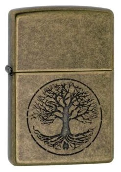 Zippo 34 Tree Of Life Zippo Lighter In Antique Brass 29149