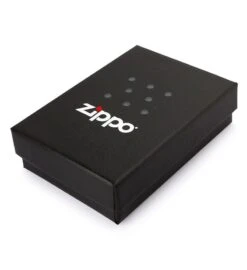 Matte Black Slim Zippo Lighter With Border 1618ZB